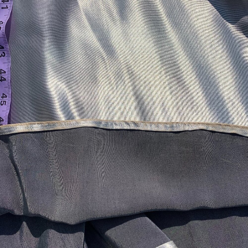 Vintage Silver Satin Maxi Dress with Beaded Bodice Grad Prom dress - Picture 16 of 16